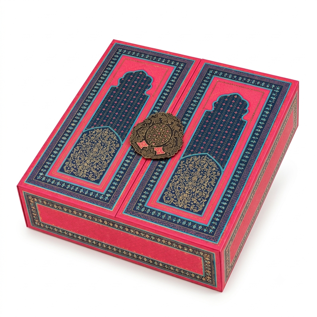 Pink Mahal Box – Regal Rajasthani Invitation Box