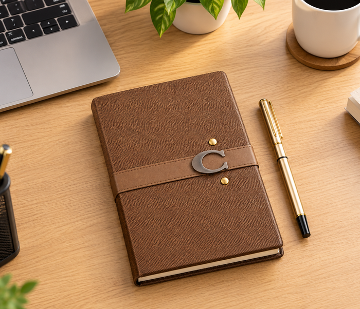 Executive Leatherette Journal & Matching Pen Gift Set