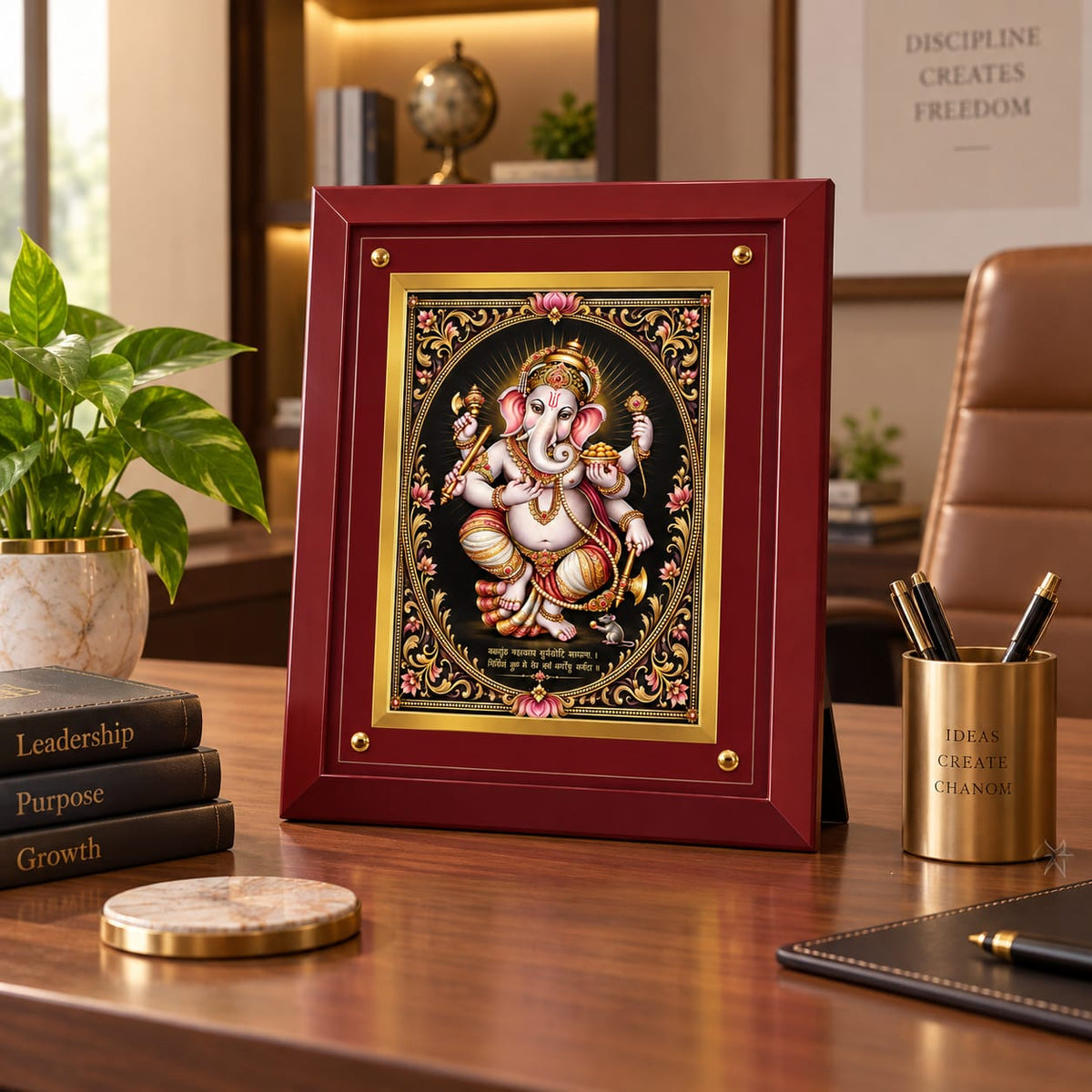 Divine Lord Ganesha MDF Framed Art