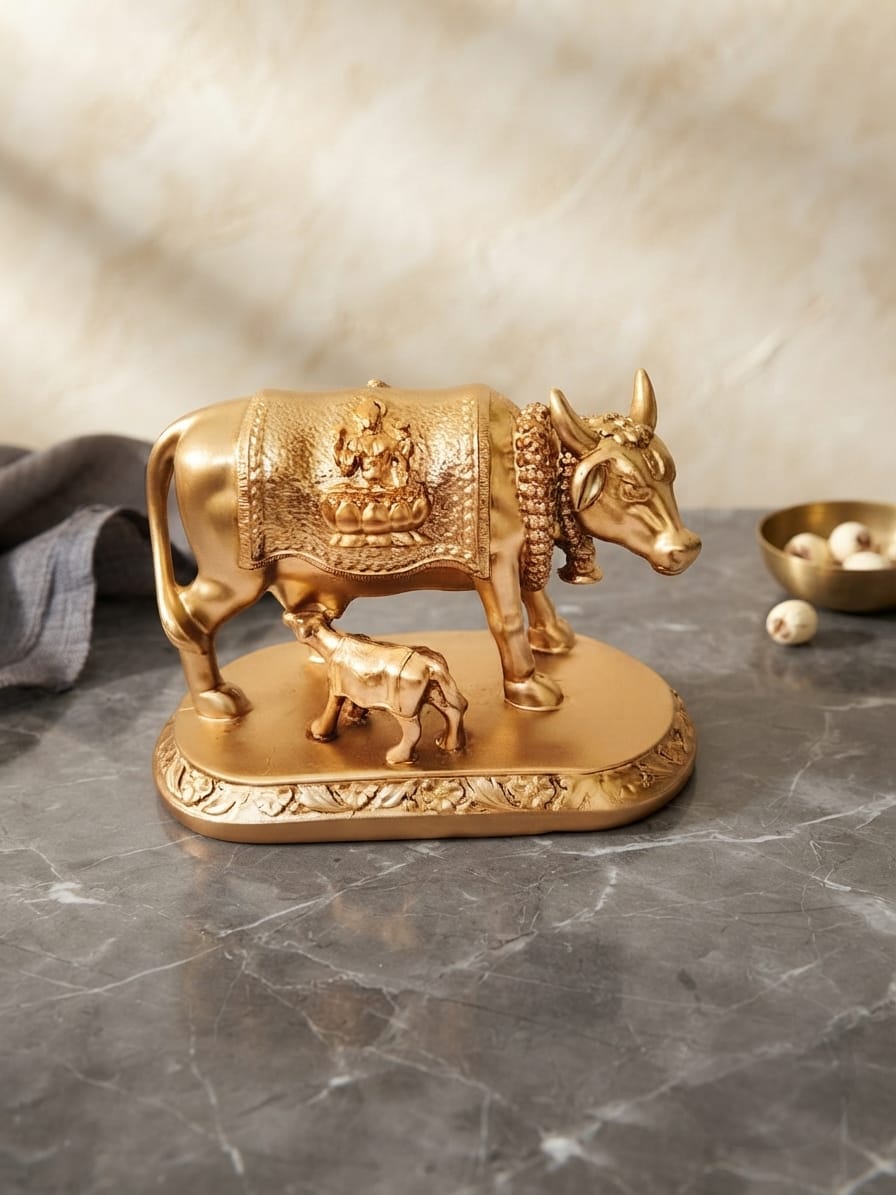Kamdhenu Cow and Calf Showpiece