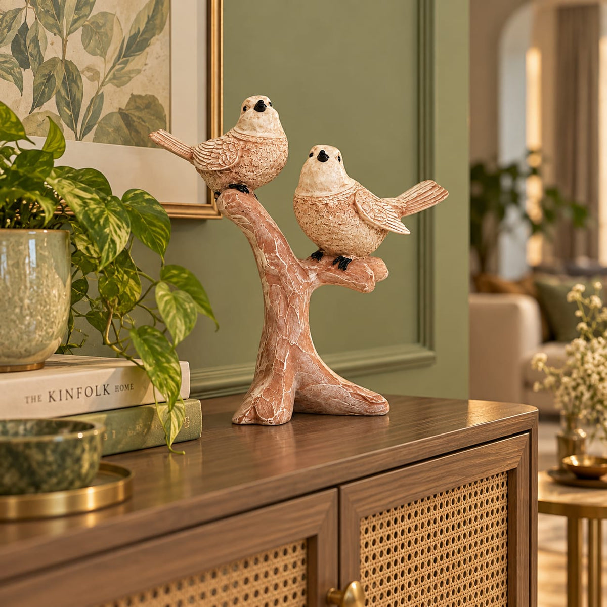Birds on Branch Figurine