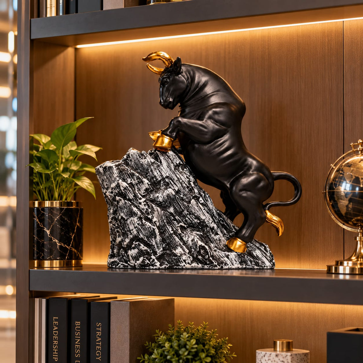 Power & Prosperity Charging Bull Figurine