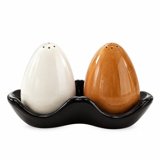 Egg-Shaped Salt and Pepper Shakers Set
