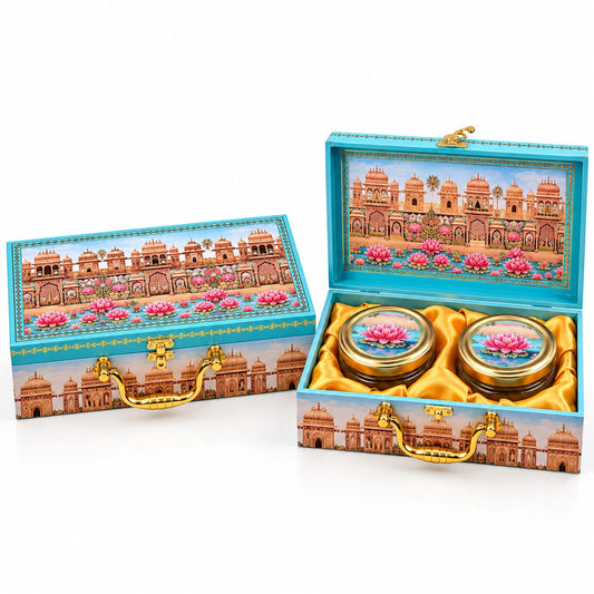 Royal Palace Lotus 2-Jar Dry Fruit Gift Box Set