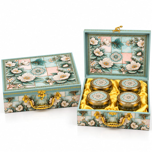Blossom Garden 4-Jar Premium Dry Fruit Gift Box Set