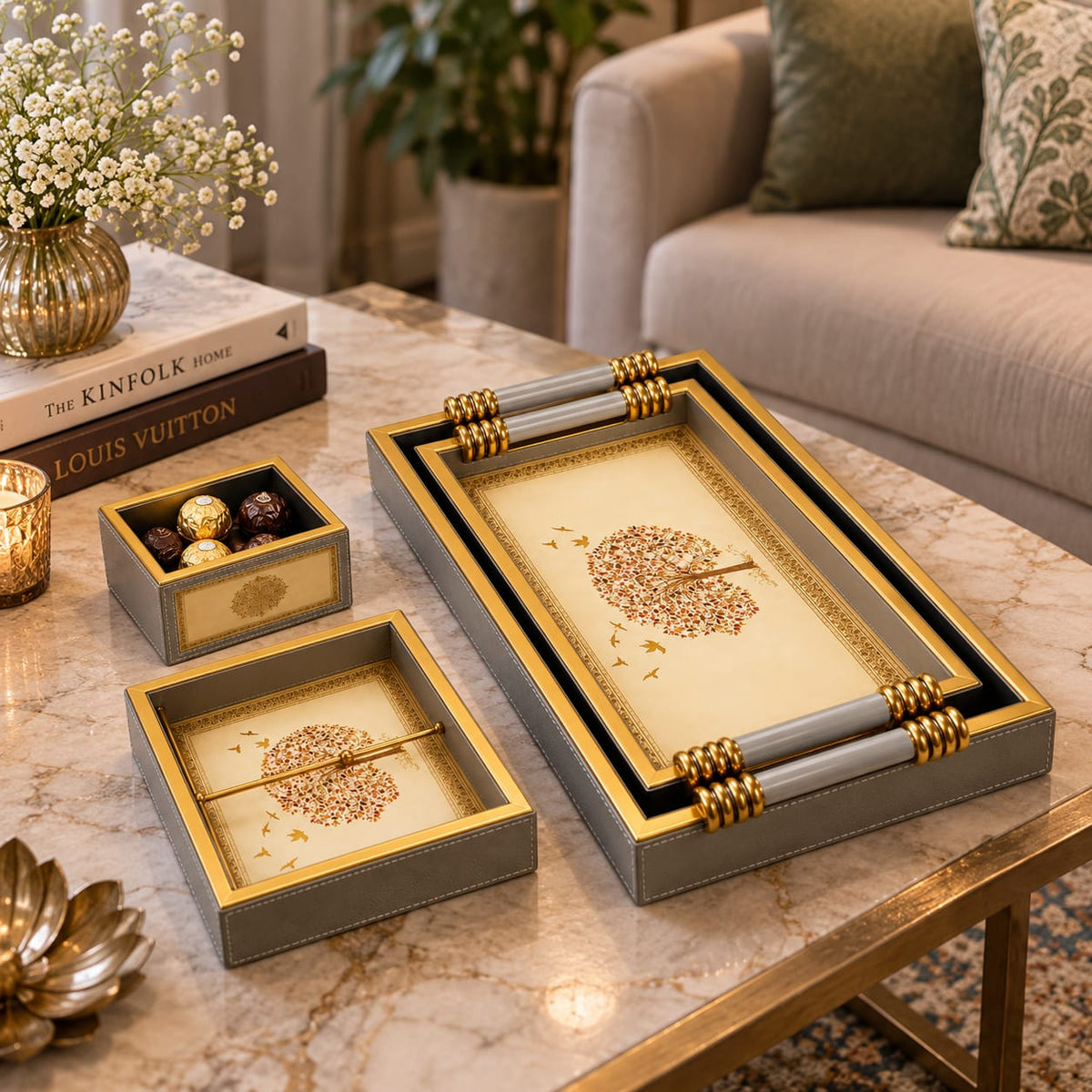 Tree of Life Home Organizer & Tray Set