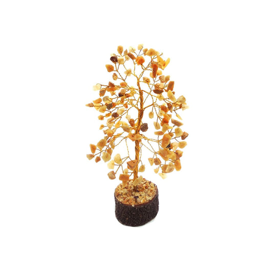 Citrine Stone Tree of Prosperity - close-up detail