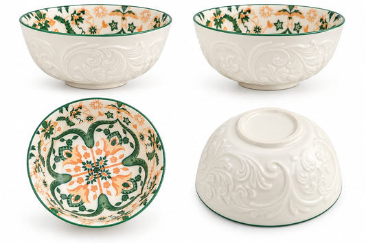 Decorative Ceramic Bowls, Ceramic Bowls Set, Ceramic Bowl Set of 2, Decorative Bowls, Ceramic Tableware, Serving Bowls, Snack Bowls, Dip Bowls, Kitchen Decor, Dining Table Decor, Premium Tableware, Decorative Tableware, Traditional Tableware, Green Ceramic Bowls, Earthy Tone Bowls, Home Decor, Festive Gifting, Housewarming Gift, Corporate Gift, Premium Home Gift, Kitchen Gifting, Dining Essentials, Ratanarpan Gifts