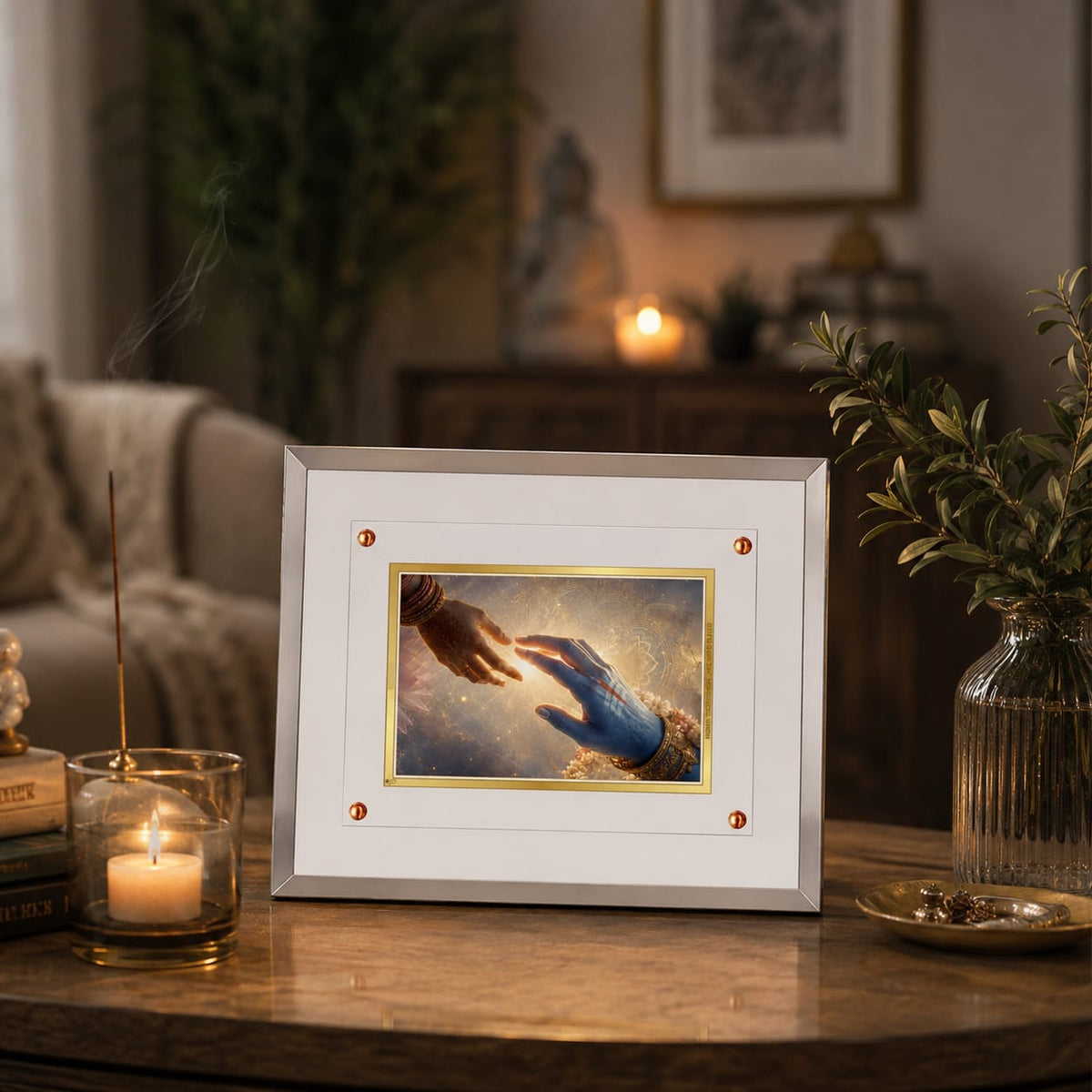 Divine Touch Acrylic Framed Art