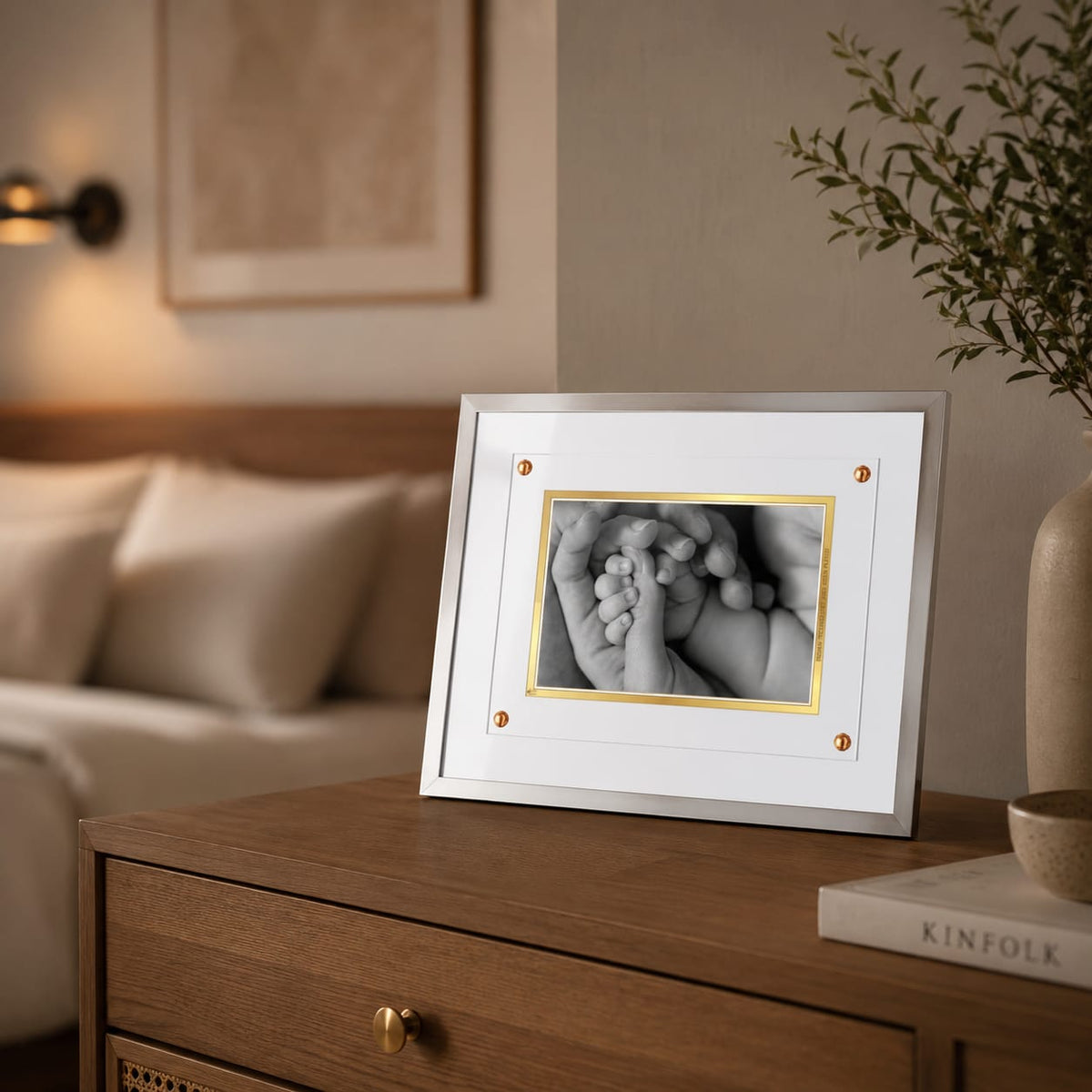 Elegance Metallic Accent Acrylic Photo Frame