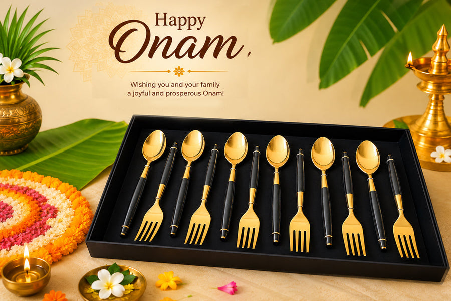 Onam 2026 premium gift guide banner with festive decor
