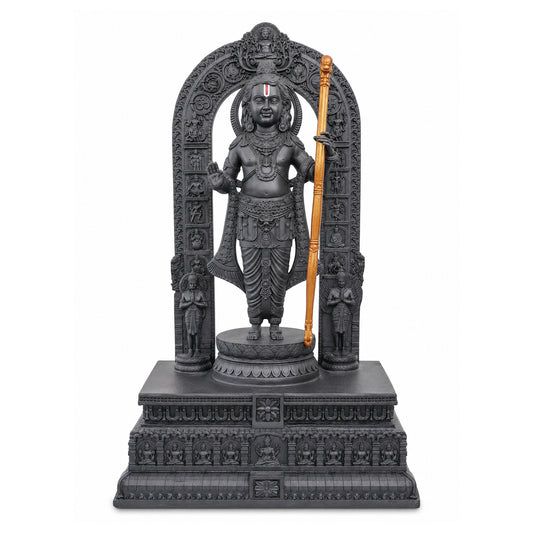 Divine Ram Lalla Idol with Ornate Prabhavali