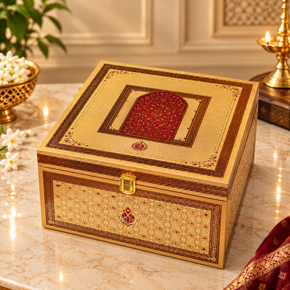 Anar Box – Contemporary Golden Invitation & Gifting Box