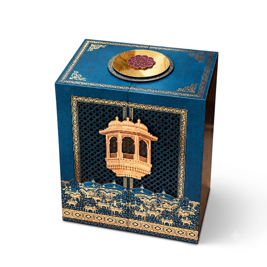 Jharokha Box – Royal Rajasthani Wedding Invitation Box
