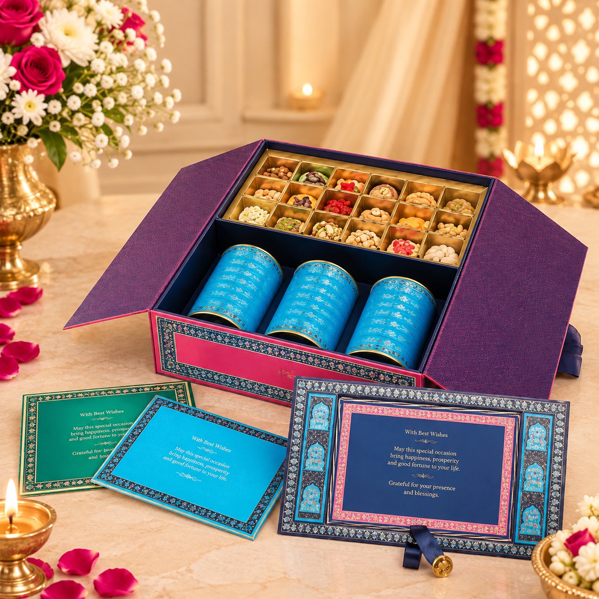 Pink Mahal Box – Regal Rajasthani Invitation Box