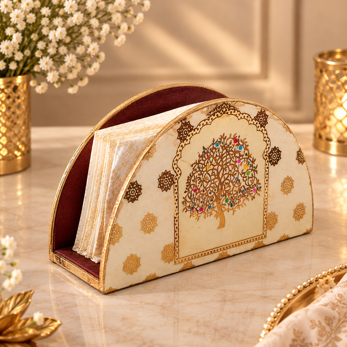 Royal Tree of Life Arched Decorative Tissue Holder