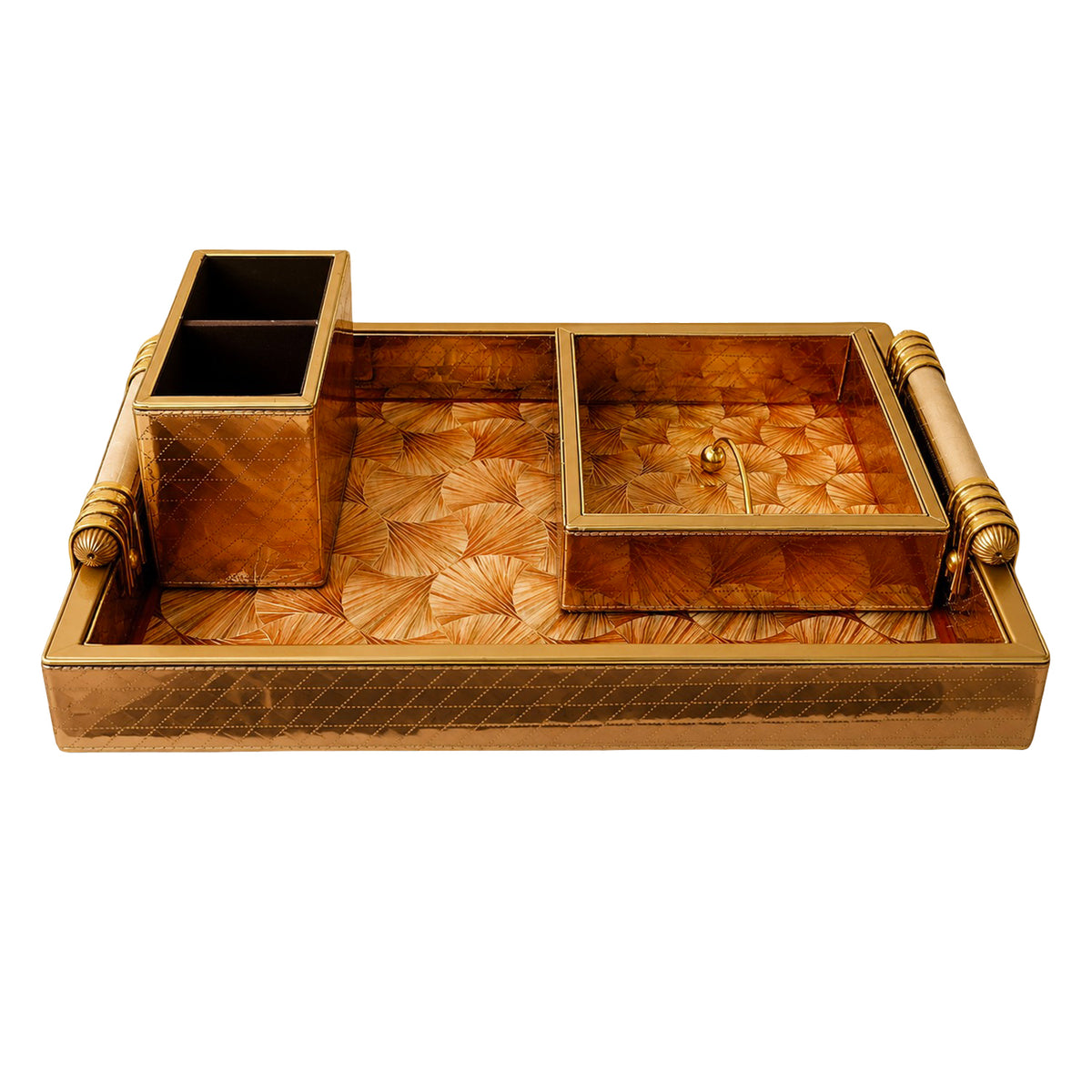 Ginkgo Leaf Organizer & Serving Tray Set