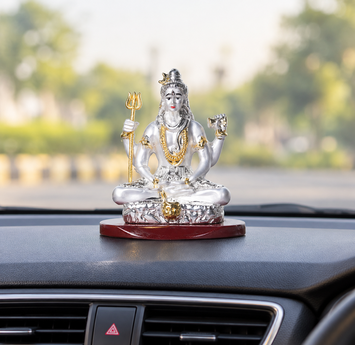 Divine 999 Silver Seated Lord Shiva Idol