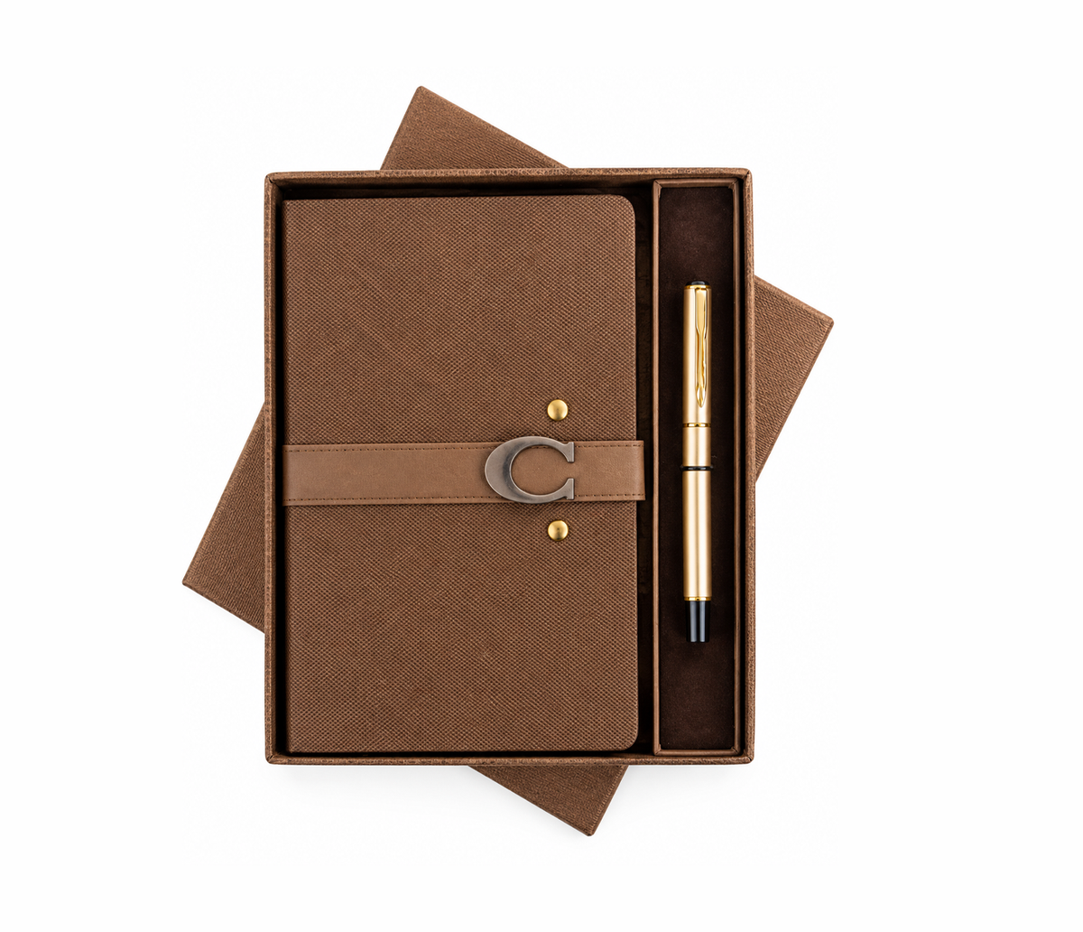 Executive Leatherette Journal & Matching Pen Gift Set