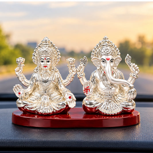 Laxmi Ganesha Car Dashboard Idol