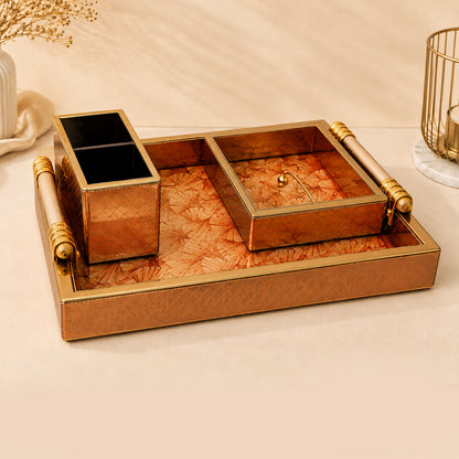 Ginkgo Leaf Organizer & Serving Tray Set