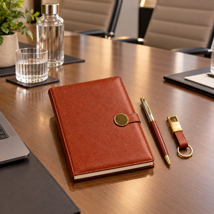 Brown Executive Diary Gift Set