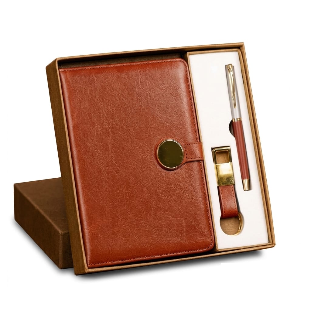 Brown Executive Diary Gift Set