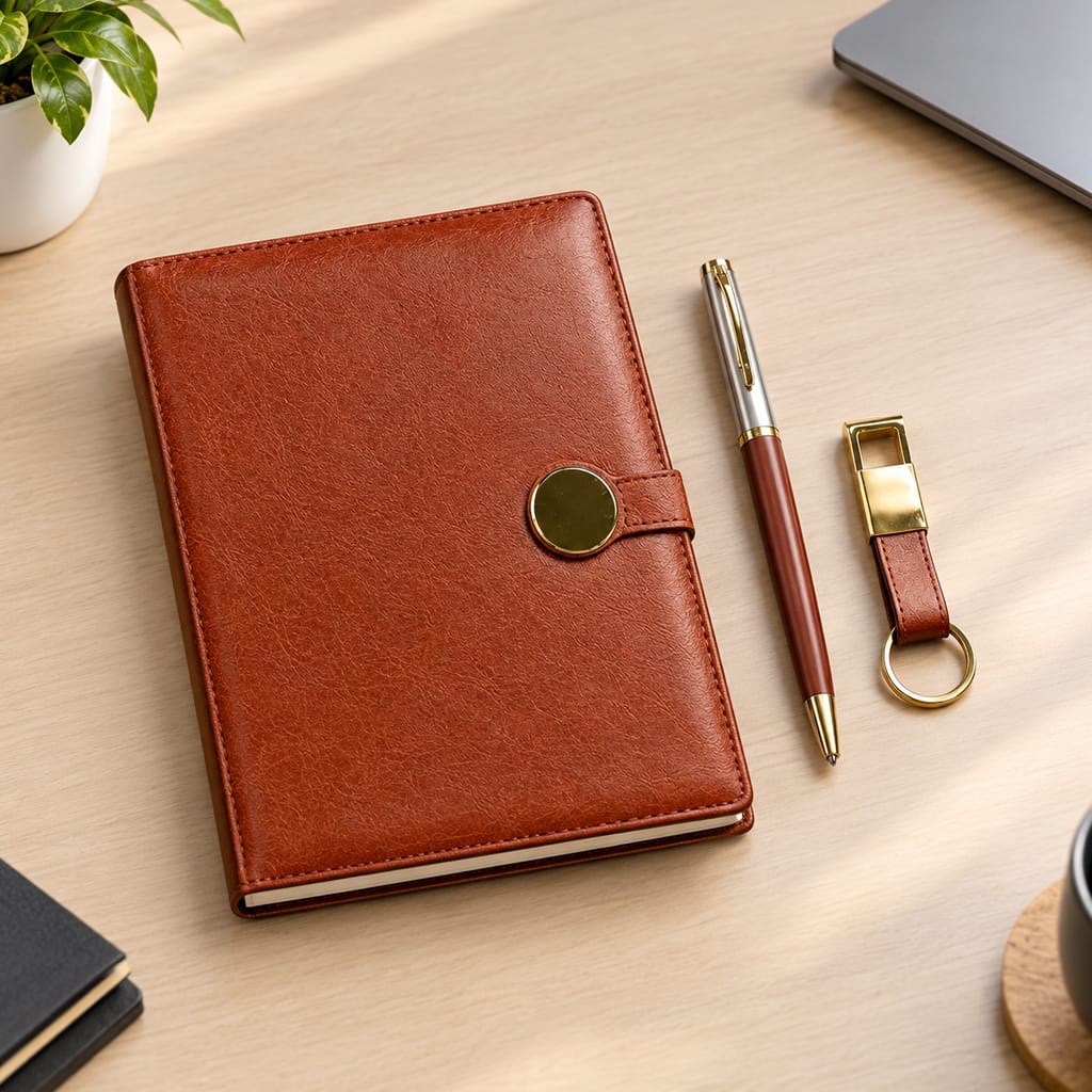 Brown Executive Diary Gift Set