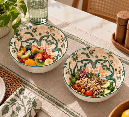 
Decorative Ceramic Bowls, Ceramic Bowls Set, Ceramic Bowl Set of 2, Decorative Bowls, Ceramic Tableware, Serving Bowls, Snack Bowls, Dip Bowls, Kitchen Decor, Dining Table Decor, Premium Tableware, Decorative Tableware, Traditional Tableware, Green Ceramic Bowls, Earthy Tone Bowls, Home Decor, Festive Gifting, Housewarming Gift, Corporate Gift, Premium Home Gift, Kitchen Gifting, Dining Essentials, Ratanarpan Gifts
