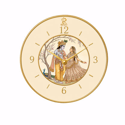 Divine Radha Krishna Vintage Art Designer Wall Clock