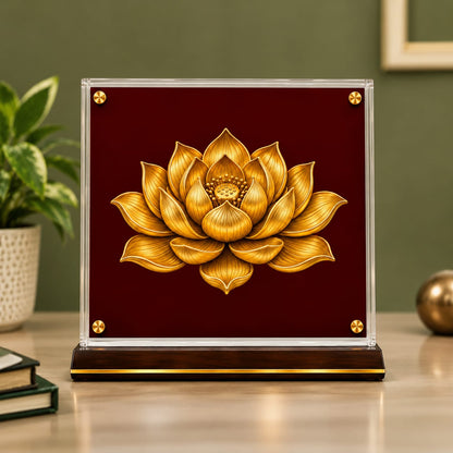 Golden Lotus Blossom Showpiece