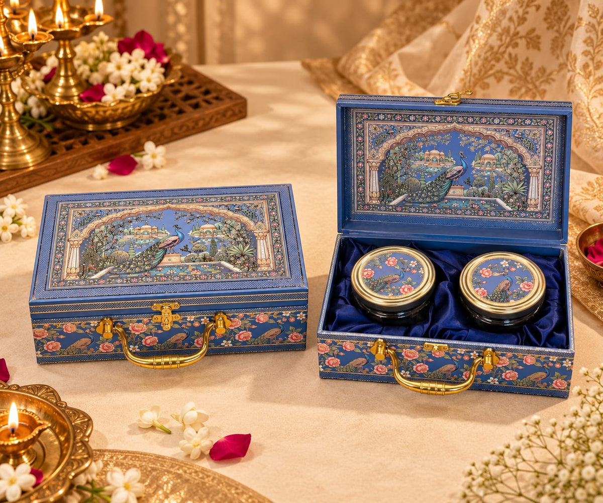 Royal Peacock Palace 2-Jar Dry Fruit Gift Box Set