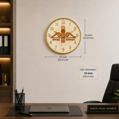 Khatu Shyam Ji Nishan & Bow-Arrow Devotional Designer Wall Clock