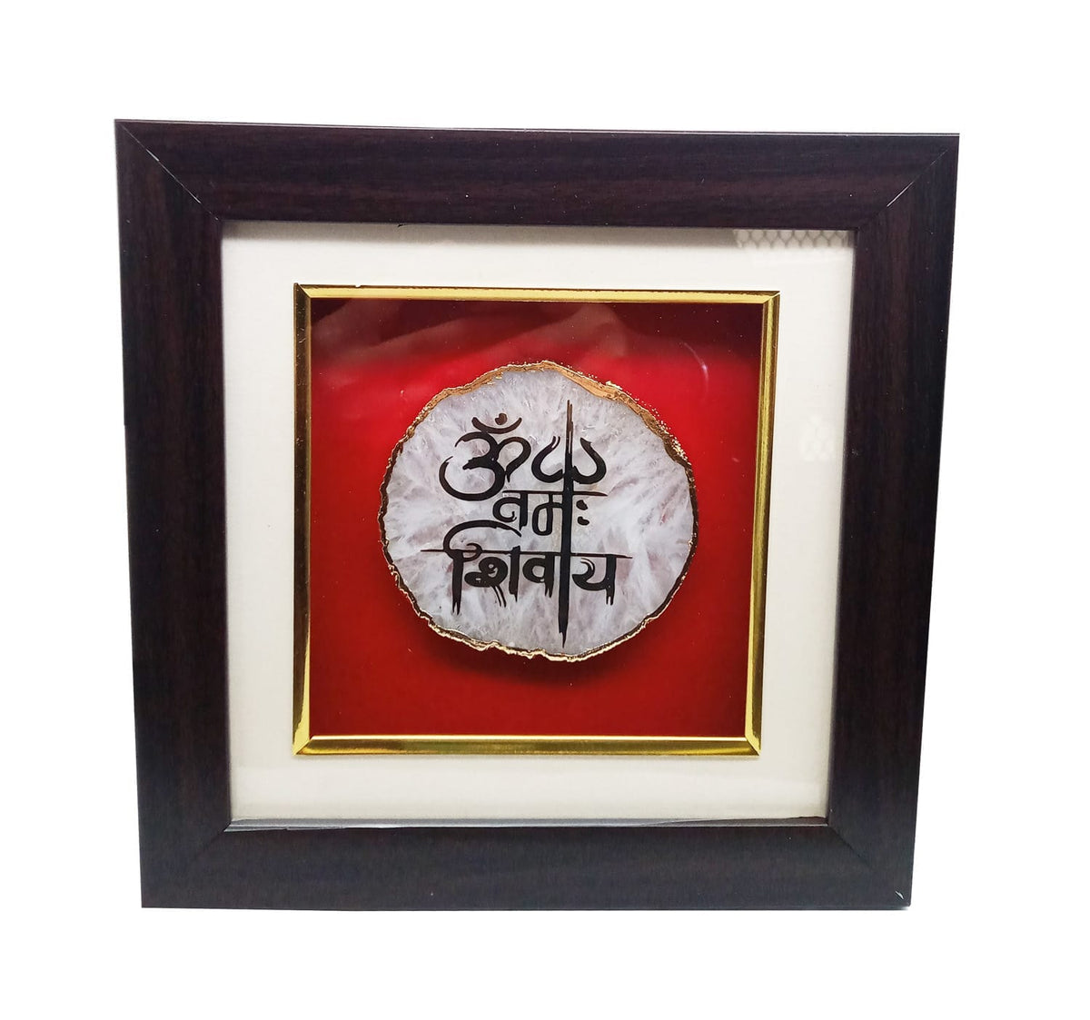 Om Namah Shivaya Wall Art, Om Namah Shivaya Frame, Shiva Wall Decor, Lord Shiva Wall Art, Spiritual Wall Art, Devotional Wall Decor, Agate Gemstone Wall Art, White Agate Wall Art, Agate Slice Frame, Gemstone Wall Decor, Shiva Mantra Frame, Sanskrit Mantra Wall Art, Devanagari Calligraphy Art, Religious Wall Decor, Hindu Spiritual Decor, Divine Wall Art, Puja Room Decor, Home Temple Decor, Spiritual Gift, Shiva Gift, Festive Gifting, Housewarming Gift, Premium Divine Decor, Ratanarpan Gifts