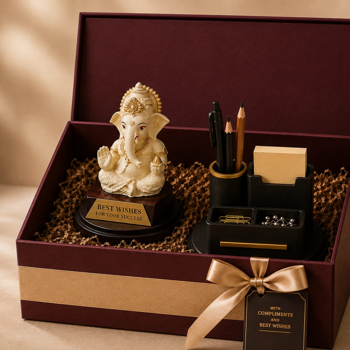 Ganesha Desk Set and Idol Gift Box