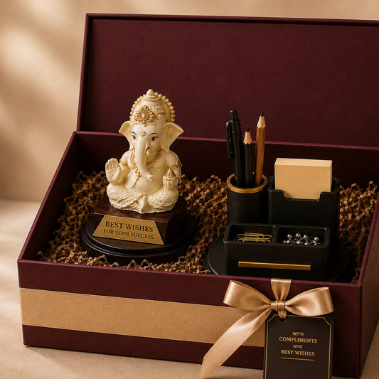 Ganesha Desk Set and Idol Gift Box