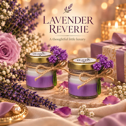 Lavender Mini Jar Candle Set of 2