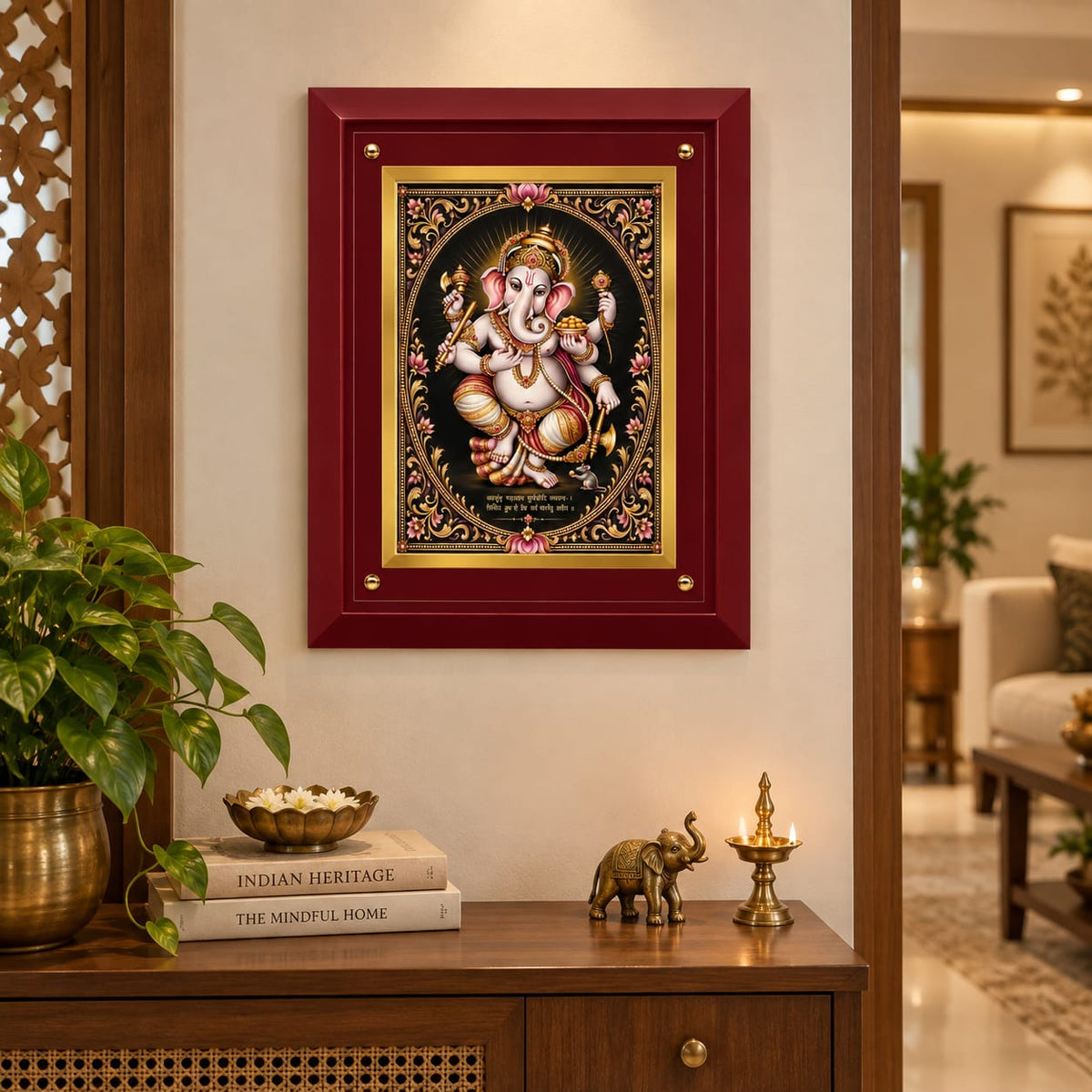 Divine Lord Ganesha MDF Framed Art