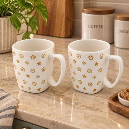 Polka Dot Ceramic Mugs Set