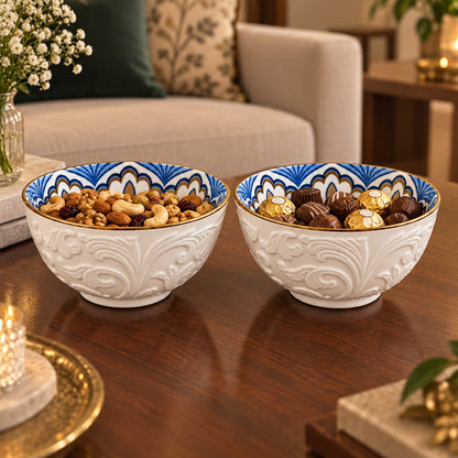 Mandala Pattern Ceramic Bowls Set