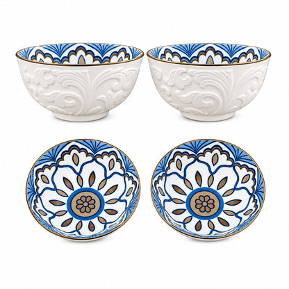 Mandala Pattern Ceramic Bowls Set