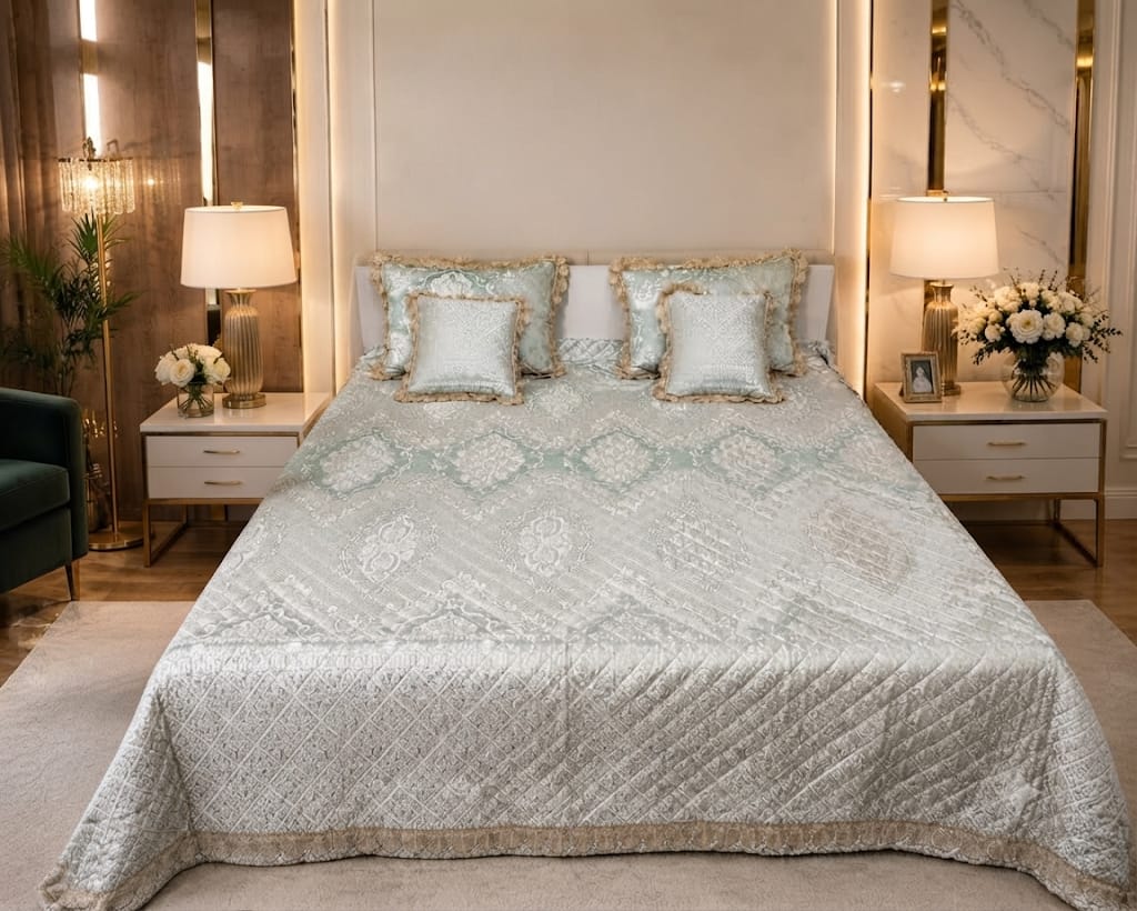 5-Piece Damask Bedding Set