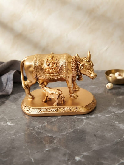 Kamdhenu Cow and Calf Showpiece