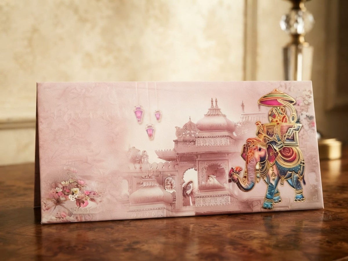 Royal Heritage Elephant Shagun Envelope Set