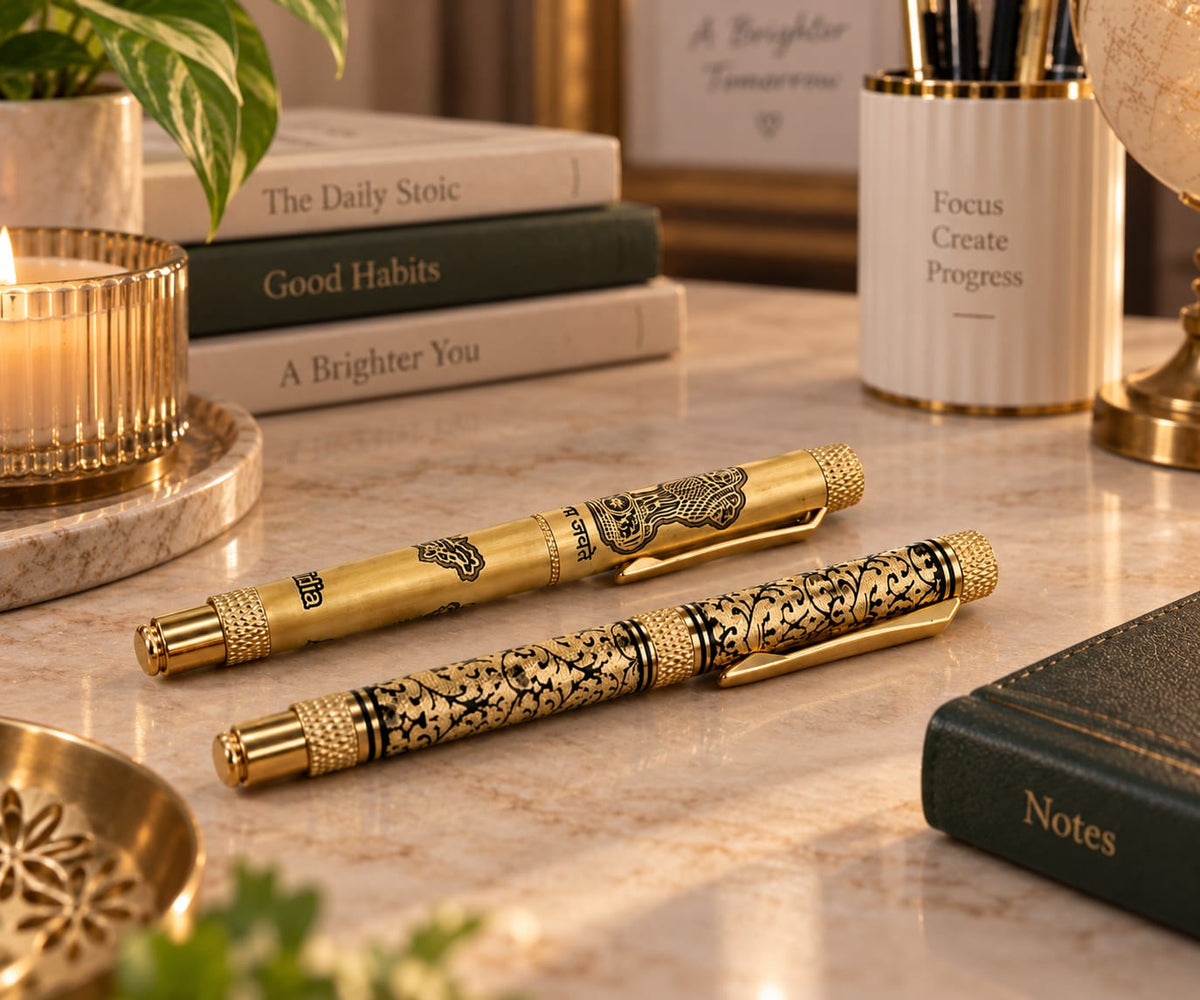 Premium Gold-Finish Engraved Pen