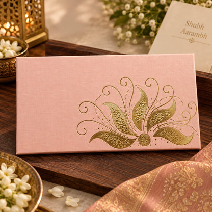 Golden Floral Shagun Envelopes