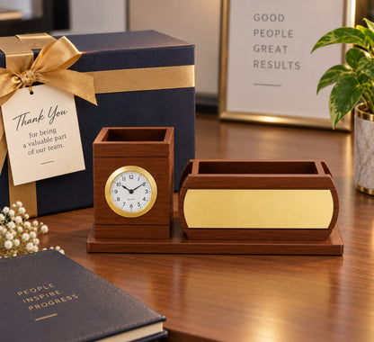 Premium Wooden Multifunctional Desk Organizer