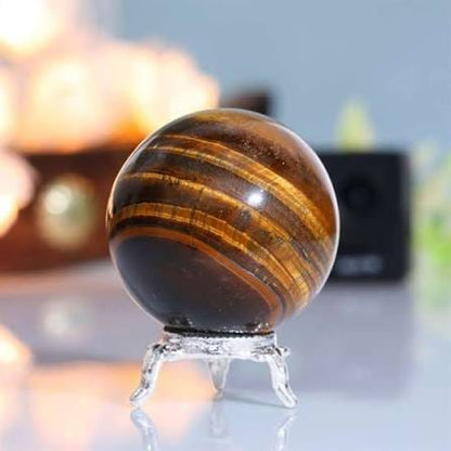 Natural Tiger Eye Crystal Sphere