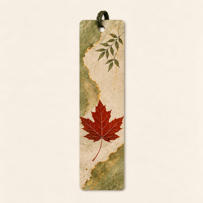 Green and Foliage Leaf Bookmark