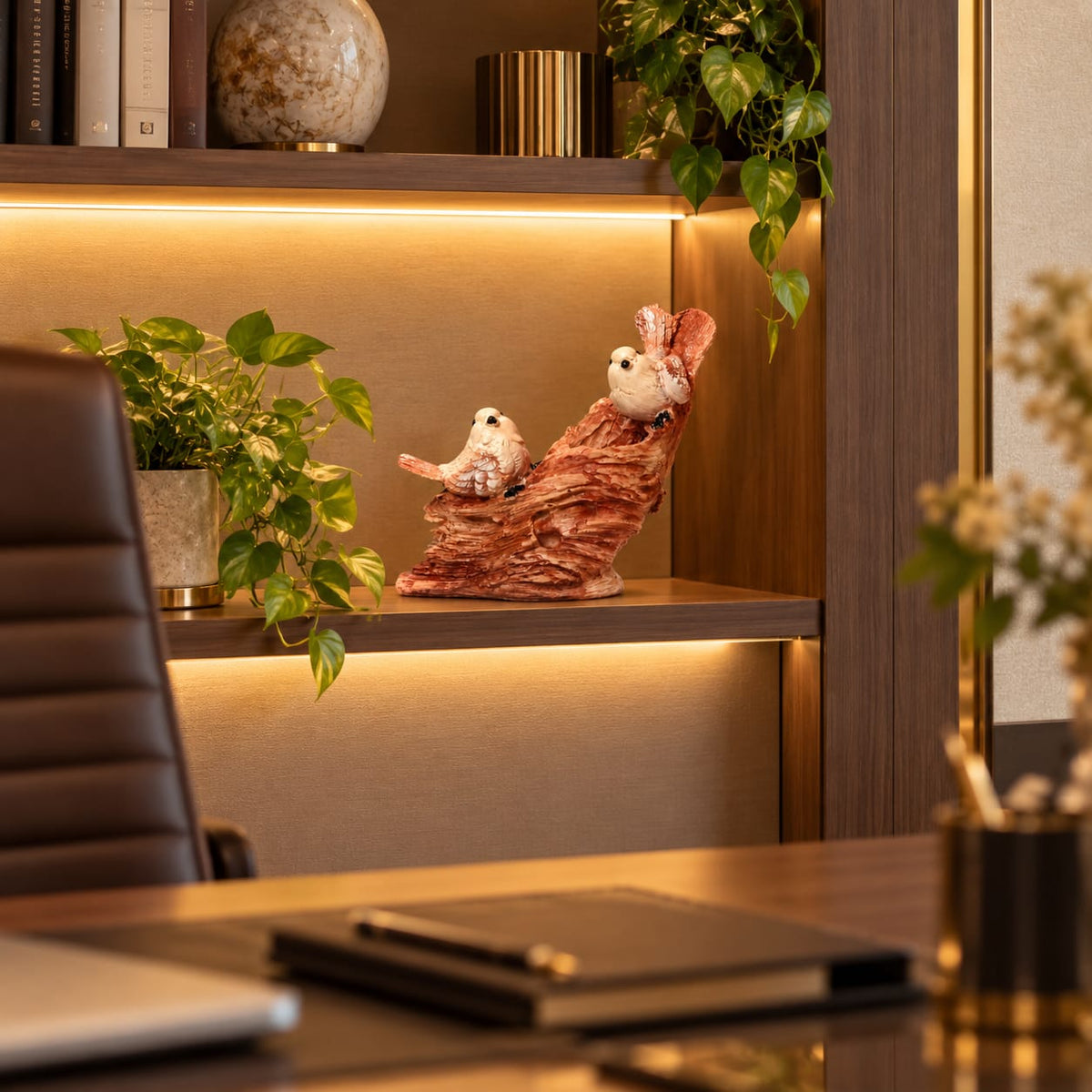 Birds on Branch Figurine